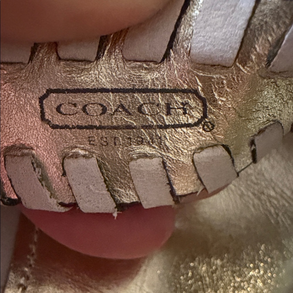 Coach beige and Pink Espadrille Wedges - Picture 9 of 11